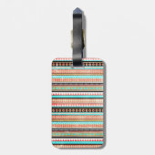 Trendy aztec bagagelabel (Achterkant verticaal)