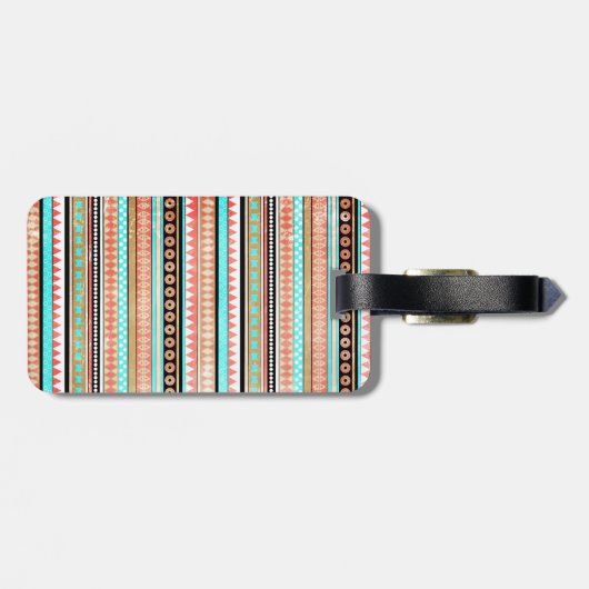 Trendy aztec bagagelabel (Achterkant horizontaal)