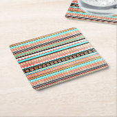 Trendy aztec kartonnen onderzetters (Schuin)