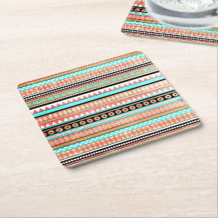 Trendy aztec kartonnen onderzetters