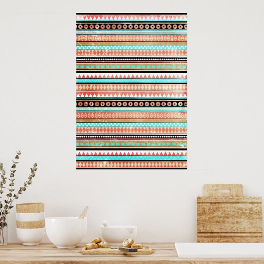 Trendy aztec poster (Keuken)