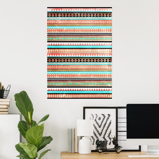 Trendy aztec poster (Thuiskantoor)