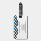 Trendy Aztec Print Personalized Bagagelabel (Achterkant verticaal)