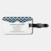 Trendy Aztec Print Personalized Bagagelabel (Achterkant horizontaal)