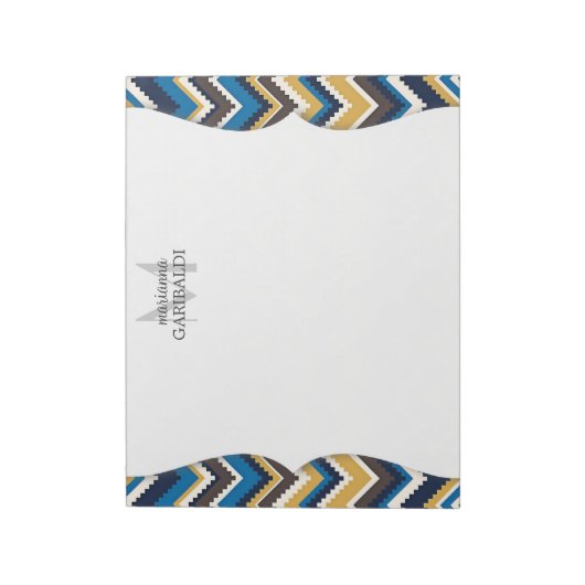 Trendy Aztec Print Personalized Notitieblok (Linkerzijde)