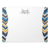 Trendy Aztec Print Personalized Notitieblok (Voorkant)
