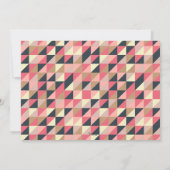 Trendy Aztec Triangles Couples Shower Party Invite Kaart (Achterkant)