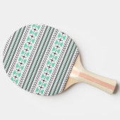 Trendy Aztec Tribal Print Geometric Pattern Green Tafeltennisbatje (Zijkant)