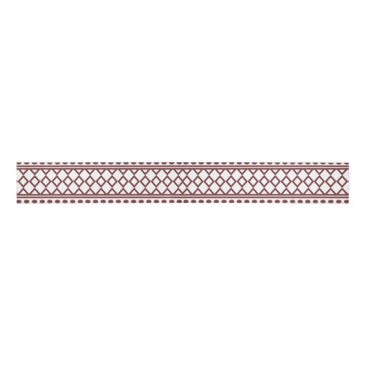 Trendy Aztec Tribal Print Geometric Pattern (rood) Grosgrain Lint (Voorkant)