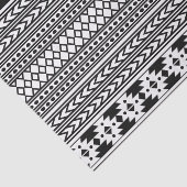Trendy Aztec Tribal Print Geometric Pattern (zwart Tissuepapier (Detail)