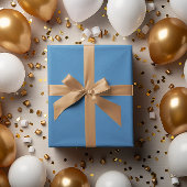 Trendy Azure Blue Wrapping Paper Roll Cadeaupapier