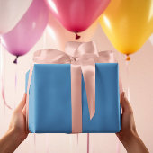 Trendy Azure Blue Wrapping Paper Roll Cadeaupapier