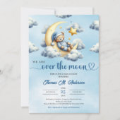 Trendy baby beer slapen over de goudmaan kaart (Voorkant)