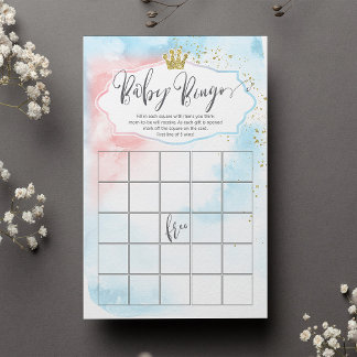 Trendy Baby Bingo | Gendergerelateerd Baby shower 