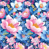 Trendy baby blauw en hete roze aangepaste naam cad medium cadeauzakje