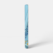 Trendy Baby Blue Musical Notes Samsung Galaxy Hoesje (Linkerkant)