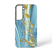 Trendy Baby Blue Muzieknoten