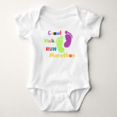 Trendy baby bodysuits met marathoninspiratie (Voorkant)