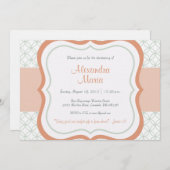 Trendy Baby Dedication Christening Uitnodiging (Voorkant / Achterkant)