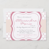 Trendy Baby Dedication Christening Uitnodiging (Voorkant)