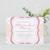 Trendy Baby Dedication Christening Uitnodiging (Staand voorkant)