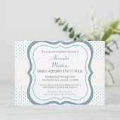 Trendy Baby Dedication Christening Uitnodiging (Staand voorkant)