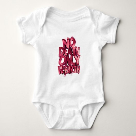 Trendy baby-jersey romper Nodeath Only Rebirth (Voorkant)