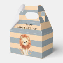 Trendy Baby Lion Stripes Boy Baby shower