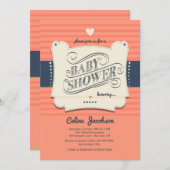 Trendy Baby shower-uitnodiging Kaart (Voorkant / Achterkant)