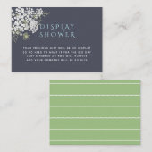 Trendy Baby's Breath Baby shower Display Shower Informatiekaartje (Voorkant / Achterkant)