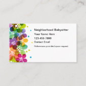 Trendy Babysitter Business Cards New Visitekaartje (Voorkant)