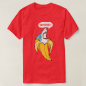 Trendy Banana Shark Surprise Humor T-shirt (Design voorkant)
