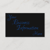 Trendy Barber in Bright Blue op Black Visitekaartje (Achterkant)