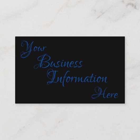 Trendy Barber in Bright Blue op Black Visitekaartje (Achterkant)