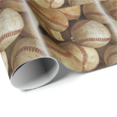 Trendy Baseball Artwork Cadeaupapier (Rol Hoek)