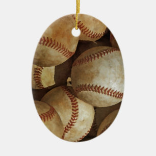 Trendy Baseball Artwork Keramisch Ornament