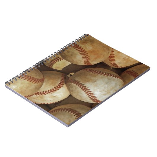 Trendy Baseball Artwork Notitieboek (Linkerzijde)