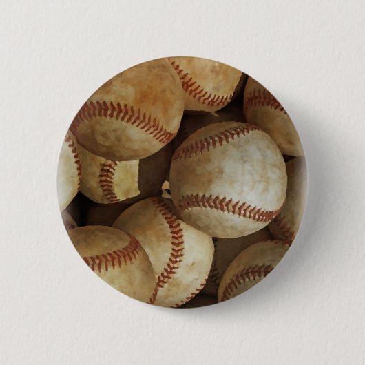 Trendy Baseball Artwork Ronde Button 5,7 Cm (Voorkant)