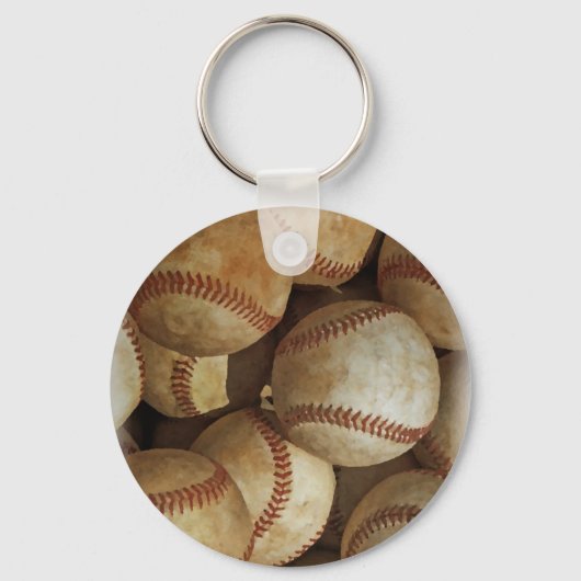 Trendy Baseball Artwork Sleutelhanger (Voorkant)