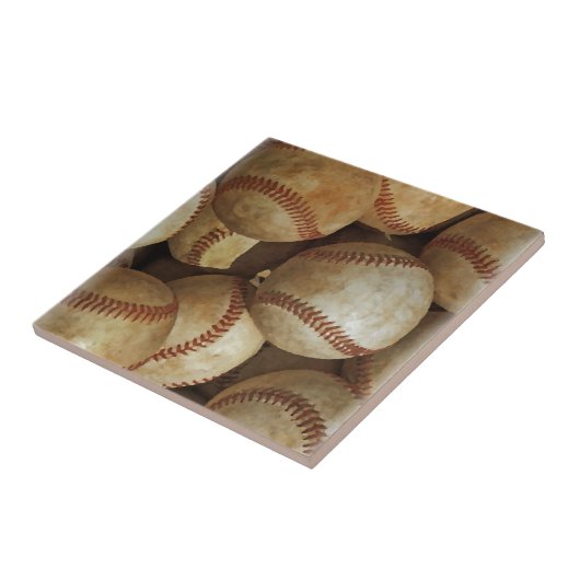 Trendy Baseball Artwork Tegeltje (Zijkant)