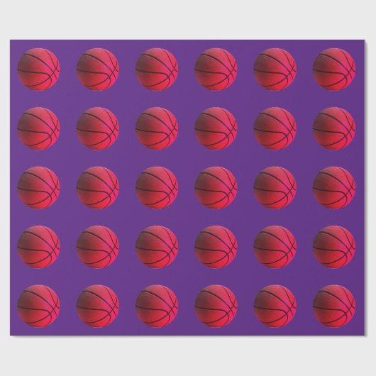 Trendy Basketbal Pop Art Cadeaupapier (Vlak)