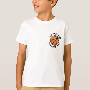 Trendy Basketbal Voeg Jouw naam gepersonaliseerd T-shirt