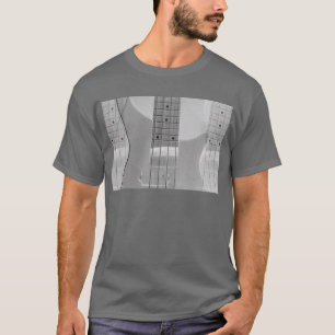 Trendy Bass Guitar Elegant Dark Grey Sjabloon T-shirt