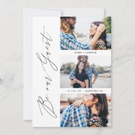 Trendy Be our Guest Chic Romantic 3 Photos Wedding Save The Date