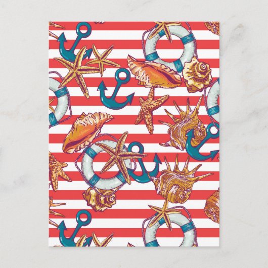 Trendy Beach Pattern Briefkaart (Voorkant)