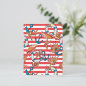 Trendy Beach Pattern Briefkaart (Staand voorkant)