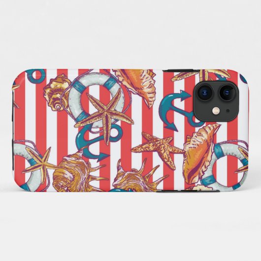 Trendy Beach Pattern Case-Mate iPhone Case (Achterkant (horizontaal))