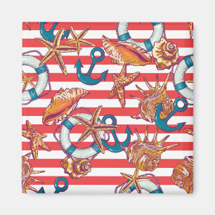 Trendy Beach Pattern Magneet