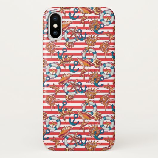 Trendy Beach Pattern | Monogram Case-Mate iPhone Case (Achterkant)