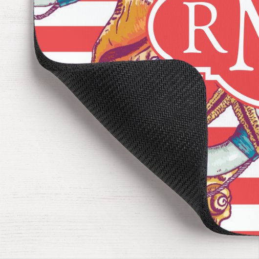 Trendy Beach Pattern | Monogram Muismat (Hoek)